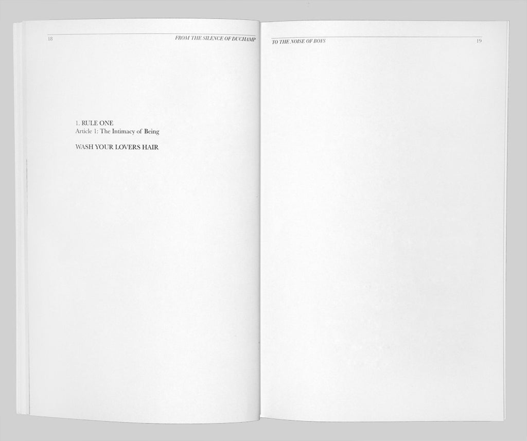 From the Silence of Duchamp to the Noise of Boys by Michael David Quattlebaum Jr.