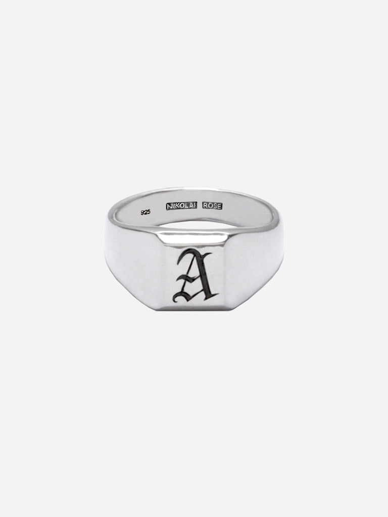 Alpha Ring Blackletter