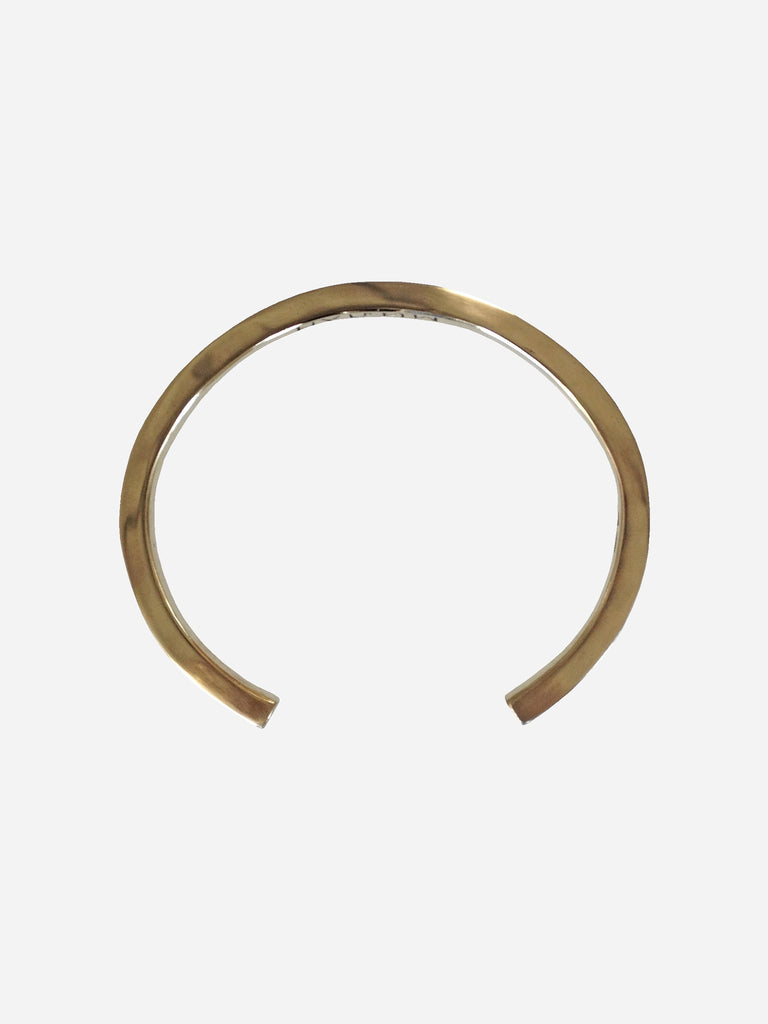 Engraved Handmade Brass Cuff